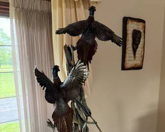 "Ringneck Rising" bronze sculpture by Frank DiVita