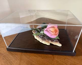 vintage Porcelain flower in case