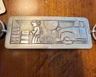 Floyd Becenti Navajo storyteller sterling belt