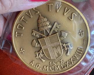 Pope John Paul ll "Totus Tuus" medal