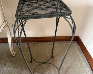 Wrought iron plant stand