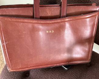 vintage leather briefcase/satchel