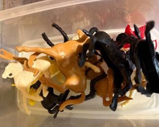 vintage Cowboy & Indian plastic horses
