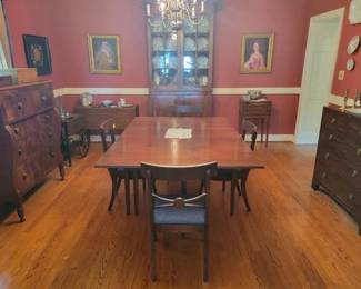 Antique furniture and art throughout the home