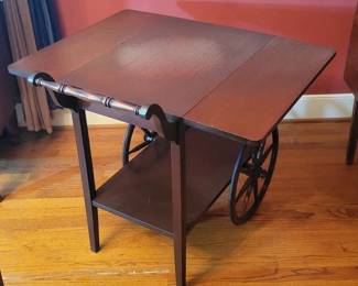 Vintage wood tea cart