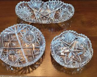 Cut glass bowls