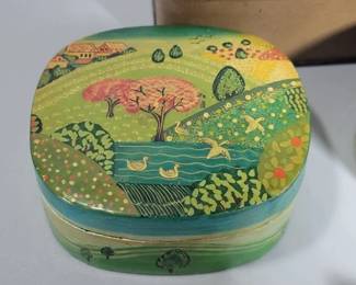 19th century vintage paper mache boxes