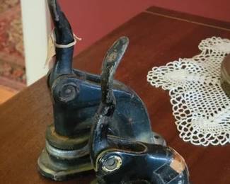 Antique cast iron notary stamps