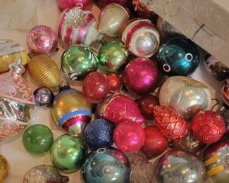 Vintage glass Christmas ornaments