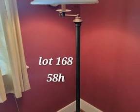 Newer bronze look floor lamp with adjustable swing arm