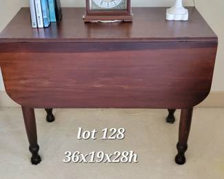 Antique walnut drop leaf table