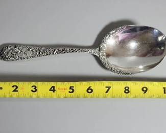 Heavy, large sterling silver spoon