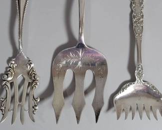 Sterling fish serving forks