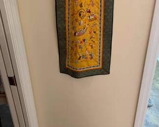 Hand embroidered silk Chinese tapestry