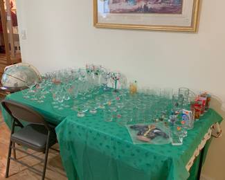 Wide variety of glassware