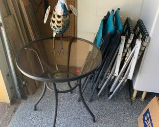 Patio chairs and table