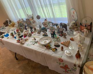 Collectibles and decor pieces - many are vintage and European or Russian