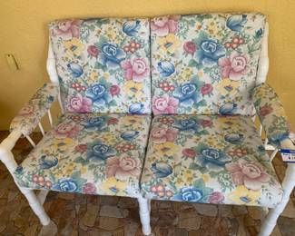 Vintage patio loveseat