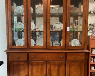 Beautiful hutch & china plate display