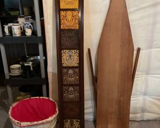 Antique ironing board, decor from around the world