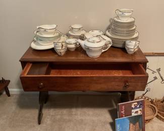 China set & table with drawer