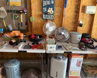 Dehumidifier & heater, Fans