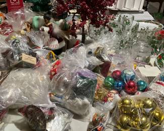 Ornaments & Christmas glassware