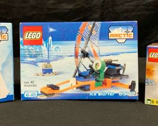 SH791Lego Arctic Polar Guy Ice Surfer 6579 And Lego System 6452 Rocket Launch, Nib
