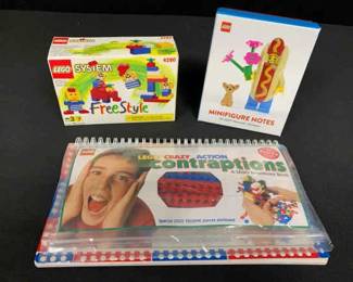 SH785Lego Crazy Contraptions, Lego System 4280 Freestyle And Lego Figurine Note Cards NIB