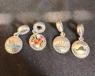 SH960Pandora Travel Charms, Boston, Marthas Vineyard, Baltimore