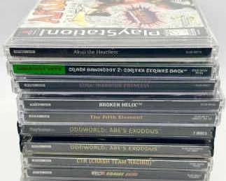 (9) Classic PlayStation Games Feat. Xena, Broken Helix & Crash Bandicoot
All games were played briefly and all worked. Manuals included.
\n
\n
Akuji the Heartless
\n
Crash Bandicoot 2: Cortex Strikes Back
\n
Xena: Warrior Princess
\n
Broken Helix
\n
Oddworld: Abe’s Exoddus
\n
Crash Team Racing (CTR)
\n
N2O: Nitrous Oxide
\n
The Fifth Element
\n
NASCAR 2000
\n
\n