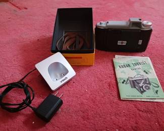 Kodak Tourist Camera, Instruction Booklet, Box, & Vtech Cord