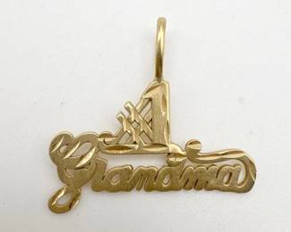 14KT “#1 Grandma” Necklace Pendant