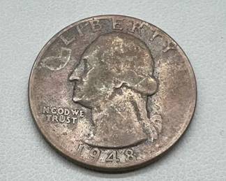 1948 Silver Washington Quarter