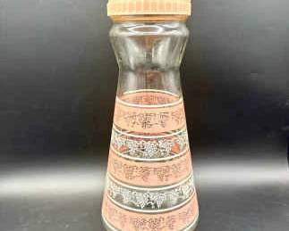 Vintage Admiral Pink Grapes Carafe Glass Pitcher