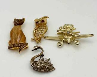 (4) Adorable Animal Brooches