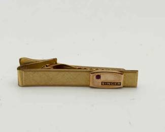 12KT Gold Filled GF Singer Tie Clip