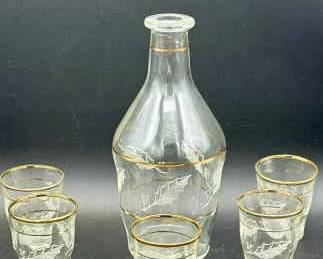 Vintage Fidenza Vetraria Barware Set