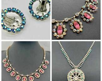 (3) Vintage Rhinestone Jewelry