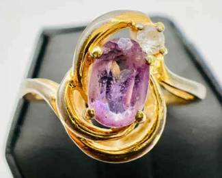 Sparkling Purple Ring — Size 8.5