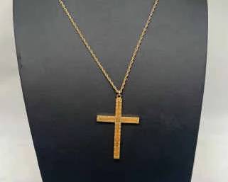 Vintage 1/20 12K Gold Cross Necklace