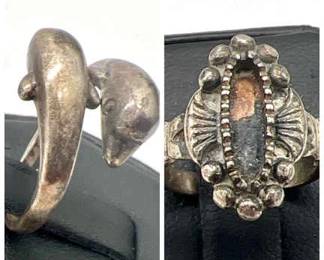 (2) Sterling Silver Rings
