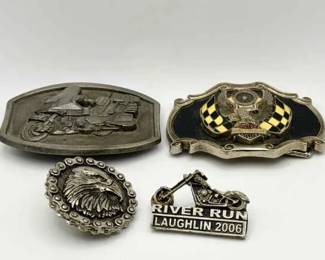 Biker Belt Buckles & Pins
