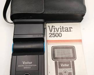 Vivitar Zoom Thyristor 2500, Owner's Manual, & Case
