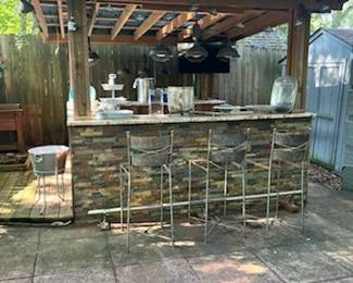 Outdoor bar area