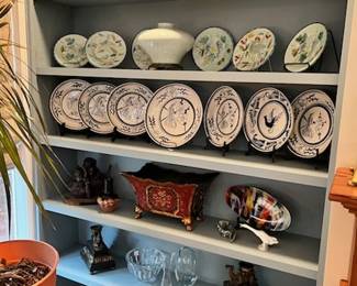 Majolica and Blue and White plates from Mexico
