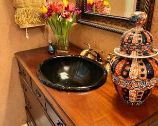 One of the pair of Imari Jars