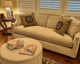 Custom sofa and Century ottoman