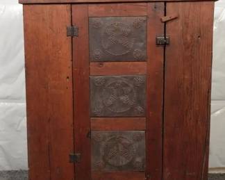 Early 19th Century Pie Safe with Star Tin Panels