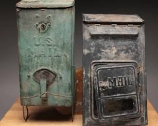 Early 20th-Century Metal Mailboxes